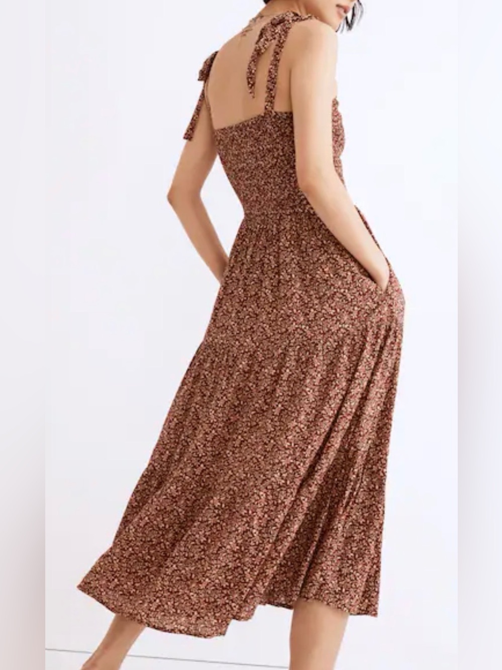 Madewell Lucie Tie-Strap Tiered Midi Dress in Florentine Floral Sz XXS - Picture 3 of 13